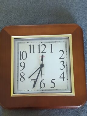 Sunbeam Vintage Wood Frame Wall Clock